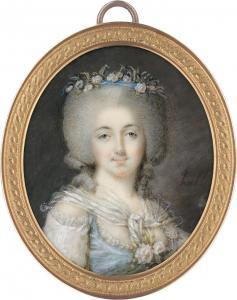 HÉNARD Charles 1757-1812,Portrait einer jungen Frau,Galerie Bassenge DE 2023-11-30