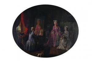 HÉRISSON LOUIS FRANÇOIS 1811-1859,An Elegant Interior,1849,John Nicholson GB 2015-02-25