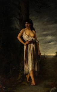 HÖFLINGER Albert 1855-1936,Gypsy girl,1884,AAG - Art & Antiques Group NL 2017-12-18