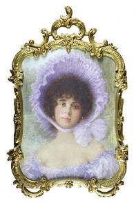 HÖFLINGER Albert 1855-1936,Portrait d'élégante,Saint Germain en Laye encheres-F. Laurent 2016-10-23
