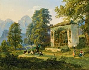 HÖGER Joseph 1801-1877,Waldkapelle bei Berchtesgaden,im Kinsky Auktionshaus AT 2010-03-02