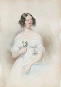 höhenrieder johann,Bildnis einer Dame in weißem Kleid,1845,Palais Dorotheum AT 2009-10-27