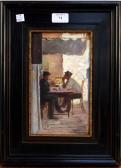 HÖRWARTER Joseph Eugen,Interior of a Café with Two Figures seated at a Ta,Tooveys Auction 2011-03-22