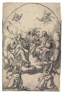 HÖSSEL Georg 1500-1500,The Holy Trinity&lt;&lt;/b&gt,1600,Swann Galleries US 2002-01-31