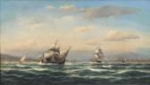 HÜNTEN Franz Johann Wilhelm 1822-1887,Türkische Schiffe im Bosporus,187,Stahl DE 2019-09-14