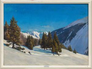 HÜNTEN Max 1869-1936,Winter in the Alps,im Kinsky Auktionshaus AT 2021-12-14