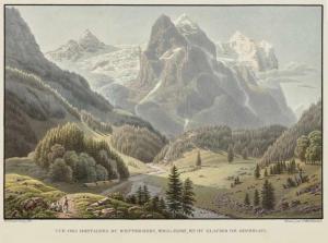 HÜRLIMANN Johann 1793-1850,Vue des Montagnes du Wetter-Horn, Well-Horn, et du,Neumeister 2019-03-20