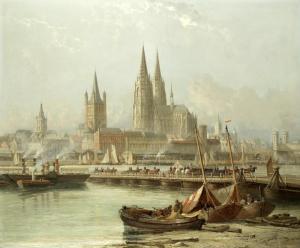H GORMER Vincent 1800-1900,Cologne Cathedral on the Rhine,1890,Bonhams GB 2017-03-21