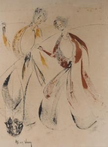 Ha Van Vuong Lucienne 1914-1990,Three figural studies,Mallams GB 2017-10-25