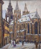HAAG Alfred,Kilianskirche im Winter,1923,Auktionshaus Dr. Fischer DE 2013-12-06