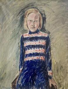 HAAGEN MULLER Victor 1894-1959,Portrait o a young woman,Bruun Rasmussen DK 2022-09-01