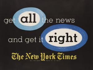 HAAK KENNETH D,GET ALL THE NEWS AND GET IT RIGHT / THE NEW YORK T,1951,Swann Galleries 2019-05-23