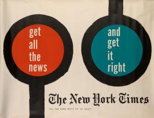 HAAK KENNETH D,GET ALL THE NEWS / AND GET IT RIGHT / THE NEW YORK,1951,Swann Galleries 2015-05-07