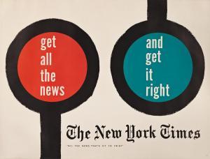 HAAK KENNETH D,GET ALL THE NEWS AND GET IT RIGHT / THE NEW YORK T,1951,Swann Galleries 2021-05-13