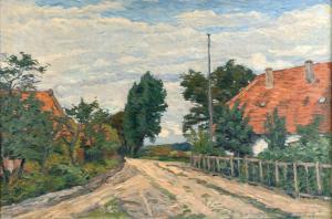 HAAKE August 1889-1915,Straße in Fischerhude,1912,Stahl DE 2024-02-24