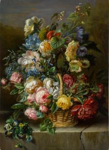 HAANEN Adriana Johanna 1814-1895,An Abundant Still Life of Flowers,1857,Sotheby's GB 2022-12-14