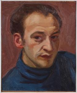 HAANSTRA JOHN 1940,Portrait Theo Wolvecamp.,1952,Twents Veilinghuis NL 2021-04-08