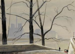 HABERJAHN Ferdinand Gabriel E 1890-1956,The Seine River,1949,Galerie Koller CH 2010-05-19