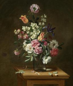 HABERT François 1600-1600,Still life with flowers,1645,Galerie Koller CH 2023-03-31