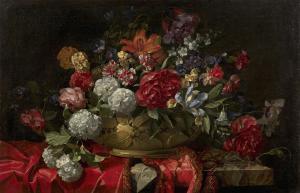 HABERT François 1600-1600,Vasque de fleurs sur un entableme,Artcurial | Briest - Poulain - F. Tajan 2023-03-22