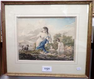 HACCOU Johannes Cornelius 1798-1839,woman bathing in a lake,Smiths of Newent Auctioneers 2022-05-19