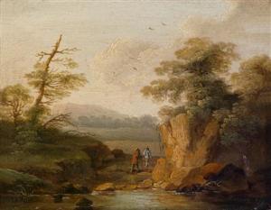 HACKART Jacob Philipp,Südliche Landschaft mit zwei Wanderern,1761,Palais Dorotheum 2010-10-13