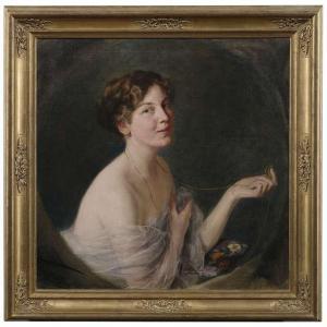 HACKENBROICH Anton 1878-1964,Portrait of a lady.,1916,Nagel DE 2011-02-23