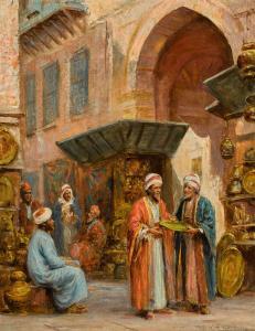 HADDON Arthur Trevor 1864-1941,In the Souk and By the Gate, Cairo,Sotheby's GB 2023-11-09
