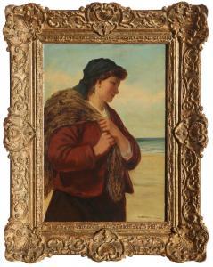 HADDON David W. 1884-1914,CORNISH FISHERWOMAN WITH NET,1890,Ro Gallery US 2023-08-31
