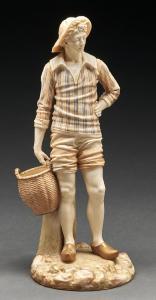 Hadley James,figure of a French fisherboy,1891,Mellors & Kirk GB 2022-03-08