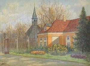 HAERNING August 1874-1961,Entrance to Frederiksberg Garden,1910-1920,Aspire Auction US 2018-06-02