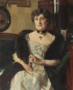 HAERNING August 1874-1961,Ritratto di Adelaide Franciska Emilie di ,1911,Capitolium Art Casa d'Aste 2023-02-21