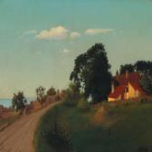 HAERNING August 1874-1961,Scenery from Bornholm with house,1919,Bruun Rasmussen DK 2010-11-29
