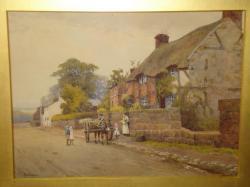 HAGARTY Mary S. 1882-1938,A village street scene, figures before a flowersel,Bonhams GB 2007-11-05