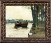 HAGEMANS Maurice 1852-1917,Bord de Canal,Galerie Moderne BE 2019-12-09