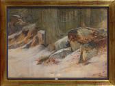 HAGEMANS Maurice 1852-1917,Scène de chasse en hiver,VanDerKindere BE 2018-01-16