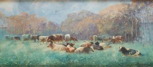 HAGEMANS Maurice 1852-1917,Vaches au pré,Horta BE 2023-01-23