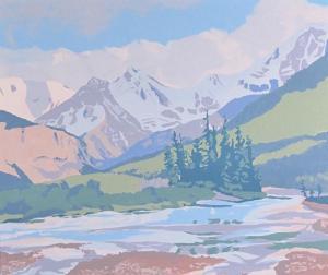 HAGEN Terry 1900-1900,HEADWATERS, SUNWAPTA RIVER,1981,Hodgins CA 2011-02-07