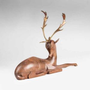 HAGENAUER Carl 1872-1928,Lying deer,1940,Stahl DE 2017-04-29