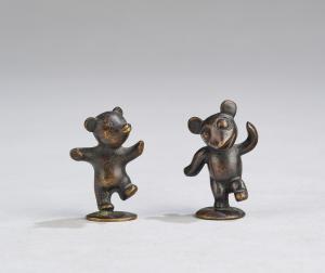HAGENAUER Karl 1898-1956,A dancing mouse and a dancing bear cub,1955,Palais Dorotheum AT 2023-11-03