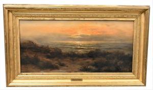 HAGERUP Nels 1864-1922,coastal sunset,Nadeau US 2022-10-22
