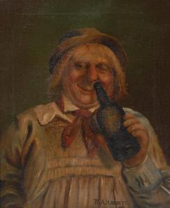 HAGGETT R.A 1900,The Cider Drinker,Bamfords Auctioneers and Valuers GB 2017-06-28