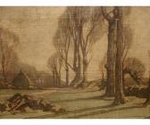HAGGIS John Alfred 1897-1968,Rural Landscape,1932,Keys GB 2014-04-17