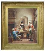 HAGHE Louis 1806-1885,Cavaliers conversing outside an Inn; and Cavaliers,1864,Cheffins GB 2016-03-09
