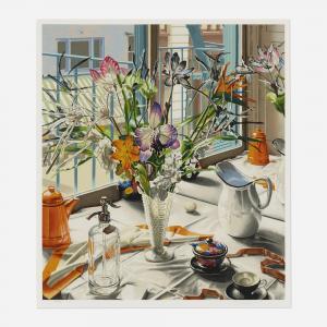 HAGIN Nancy 1940,Milk Glass Bouquet,1987,Rago Arts and Auction Center US 2024-03-13