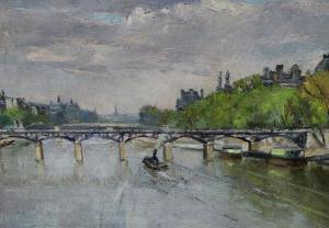 HAGUINOYA Iwao 1900-1900,Vue du Pont des Arts à Paris,1933,Eric Caudron FR 2019-06-28