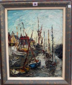 HAHN George 1900-1900,Boats in harbour,20th century,Bellmans Fine Art Auctioneers GB 2019-11-16