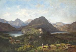 HAHN Josef,Das Schloss Hohenschwangau zwischen Alp- und Schwa,1870,Palais Dorotheum 2021-03-31