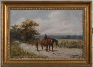 HAHN Josef 1839-1906,Figures with Horses,Brunk Auctions US 2019-12-05