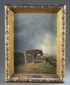 HAHN William Karl 1829-1887,Two donkeys in a valley,Quinn & Farmer US 2022-06-04